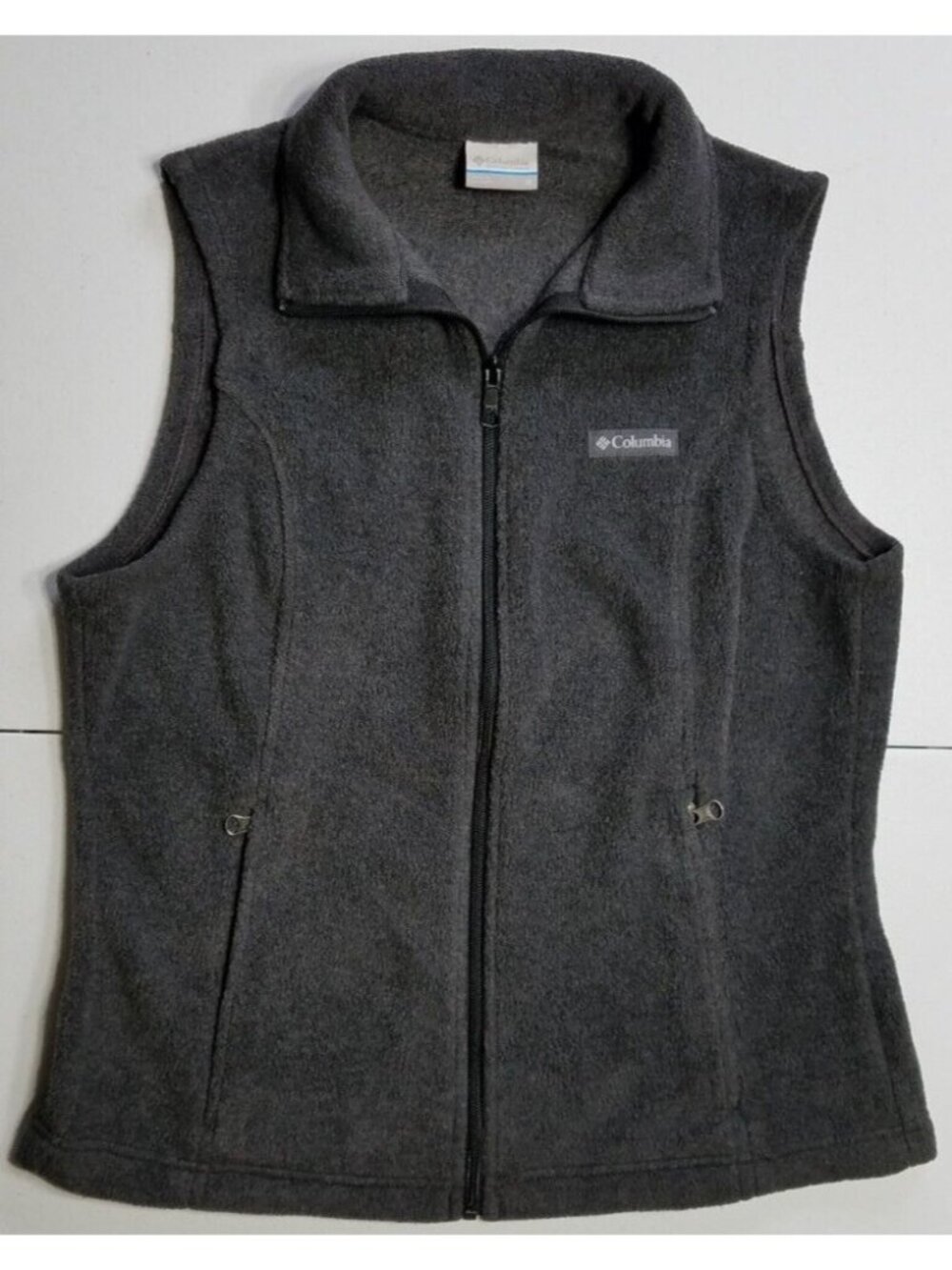 Columbia Sportswear Full Zip Fleece Vest Casual Hiking Outdoor Gray Women's M